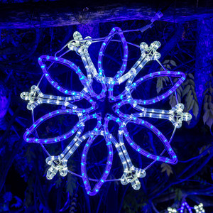 Eisblume 2D blau/kaltweiss
