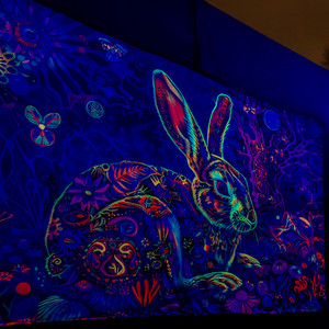 UV-Stofftuch Bild - Hase 400x180cm