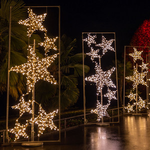 Lichtspalier Sterne 4x1 m