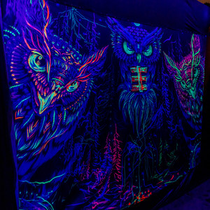 UV-Stofftuch Bild - Eule 230x180cm