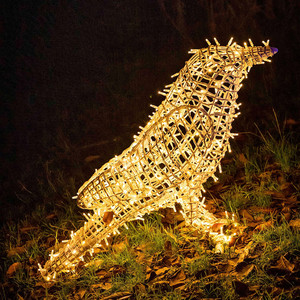 Krähe 3D 0,8m mit Lichtpunkten