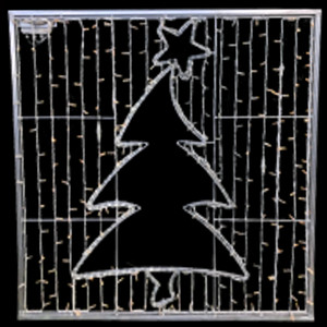 Lichtrahmen mit Tannenbaum