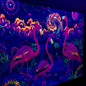 UV-Stofftuch Bild - Flamingos 230x180cm