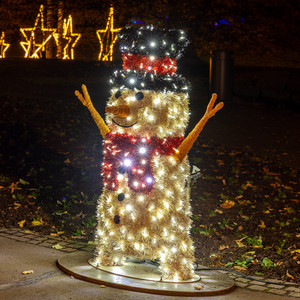 Kleiner Schneemann m. Zylinder