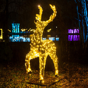 Goldener Hirsch m.Kunsttanne