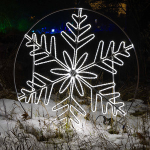 Schneekristall im Ring "Blume" 1m kw